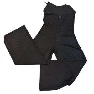 Jordan Taylor Sheer Black‎ Mesh Wide Leg Jumpsuit Cover-Up - Medium